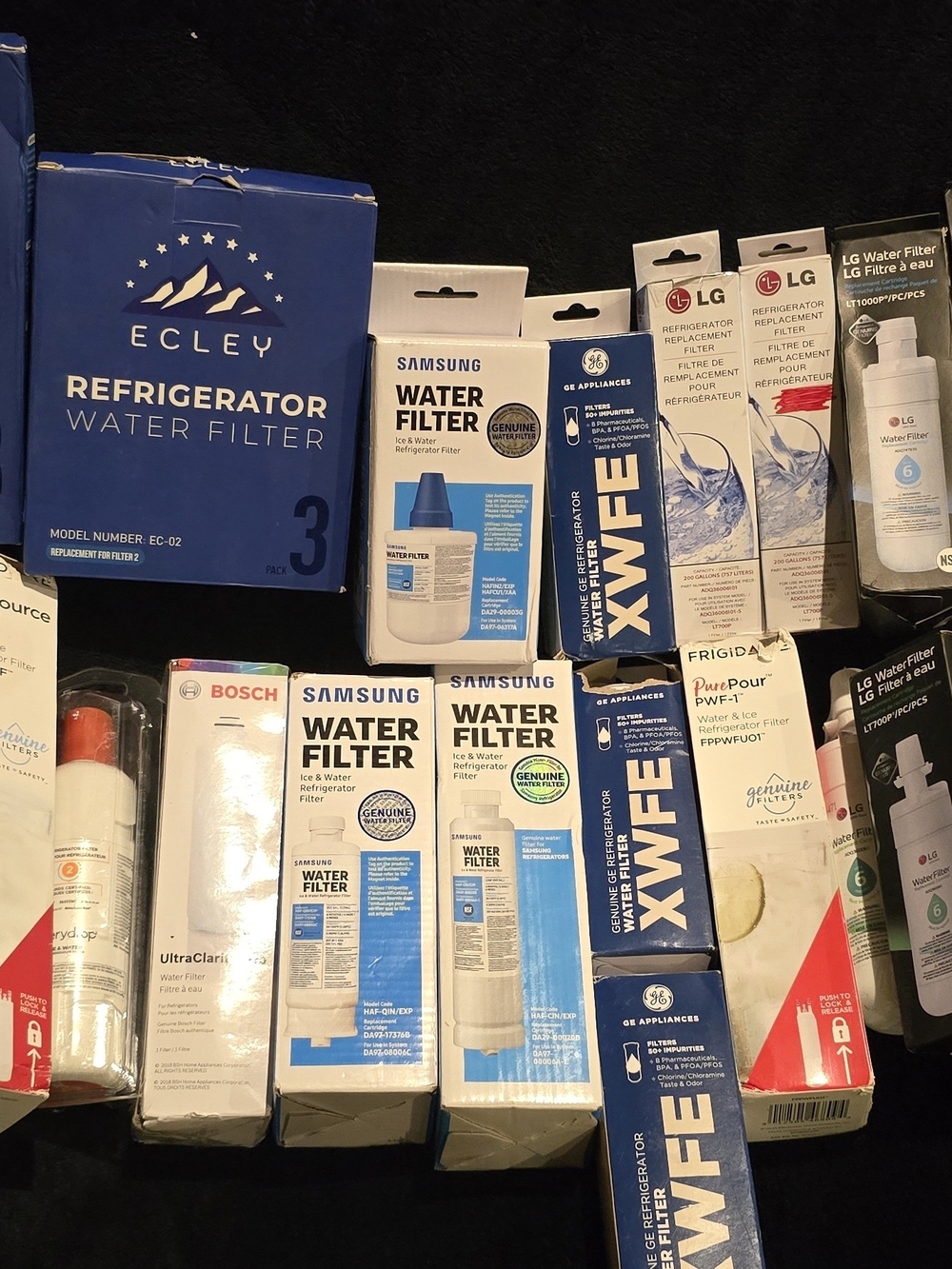 Lot of Samsung,LG, Kitchen Aid, & Other Refrigerator Water Filters – Replacement